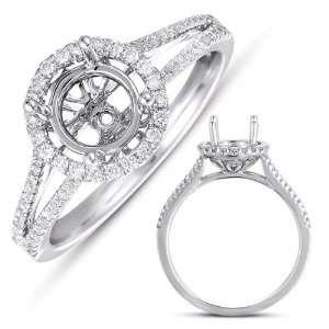 Kashi and Sons EN7331WG White Gold Engagement Ring   14KW Ring Size 