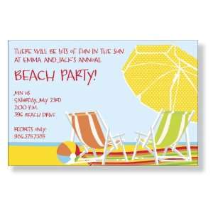  Beach Umbrellas Invitations