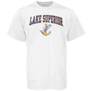  NCAA Lake Superior State Lakers White Bare Essentials T 