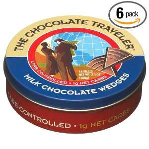 The Chocolate Traveler Sugar Free Milk Chocolate Wedges, 3.5 Ounce 