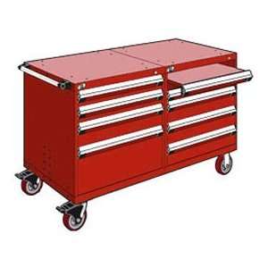  8 Drawer Heavy Duty Double Mobile Cabinet   48Wx27Dx37 1 