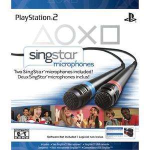   Playstation 2 and 3 SingStar Wired Microphones Pop Rock AMPED 90s 80s