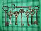 Old Vintage Antique Keys Skeleton Ornate Heart Key Imported