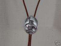 Reproduct End of the Trail Pewter Concho Bolo Bola Tie  