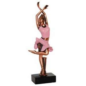12.5 Ballet Girl with Fancy Pink Skirt Statue 