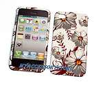 For Apple iPhone 4 4S Flowers Rubberized ( Matte ) Snap On Hard Phone 