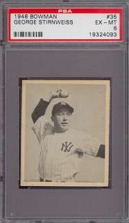 1948 Bowman #35 George Stirnweiss Rookie Yankees PSA 6 *269216  