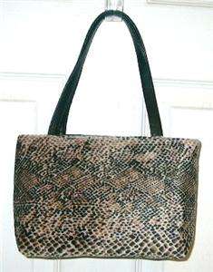 Snake Print Faux Fur Handbag Purse NWOT  