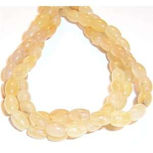 Pale Yellow Jasper Gemstone Beads 4x6mm Rice Oval Arts 