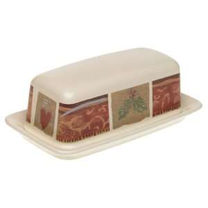    Pfaltzgraff Holiday Spice Covered Butter Dish
