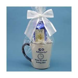  50 Already? Coffee Mug Gift Package   50th Birthday Gift 