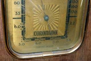 VINTAGE WOOD CORONADO SHORT WAVE RADIO WORKING CONDITION UNKNOWN 