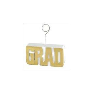  Grad Gold Graduation Balloon Weight / Photo Holder Toys & Games