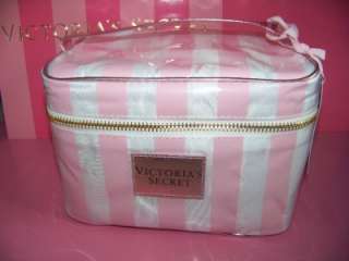 NWT Victorias Secret *SuperModel Essentials* Striped Cosmetic Bag 