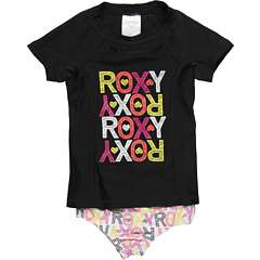 Roxy Kids Wild Tides Sunblocked Rashguard Set (Toddler/Little Kids 