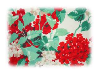 Vintage Wilendur Tablecloth Pillow Red Verbena  