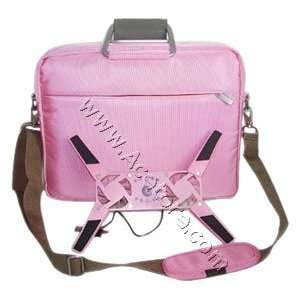  15.4 Laptop carrying bag with Notebook cooling Fan   Pink 
