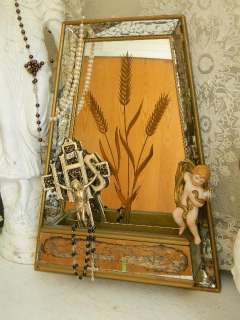   Hollywood Regency Era Wall Mirror w/shelf~Ghosting~Love it  