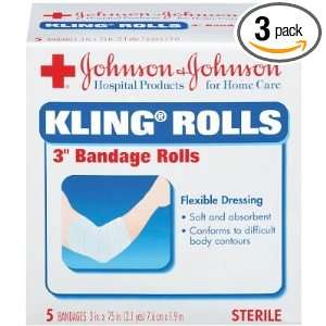  Johnson and Johnson Red Cross Bandage Rolls 3 Inch X 2.1 