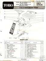 TORO PARTS CATALOG 7 HP REAR ENGINE RIDER 32  