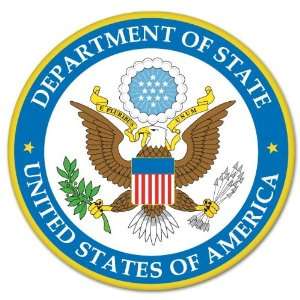  US Department of State seal car bumper sticker 4 x 4 