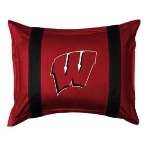   Badgers Sports Coverage Sidelines Pillow Sham NCAA