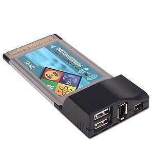  2 Port USB 2.0 and 2 Port FireWire CardBus Adapter 