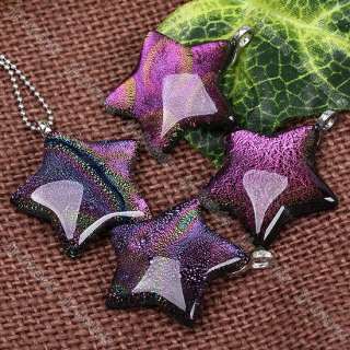 Colorful Lampwork Glass Star Bead Pendant Fit Necklace  