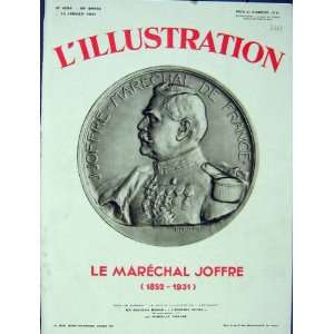  Portrait Coin Joffre Military France French Print 1931 