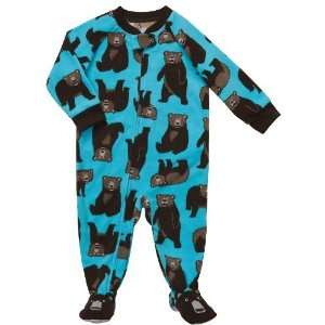 Baby Boys One Piece Polyester Micro Fleece Playful Bears Footed 