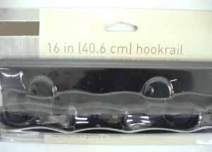 16 4 Double Hooks Espresso & Dark Gun Metal Coat Hat Hook Rail 