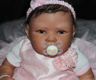   Realistic Beautiful RebornAA Ethnic Baby Girl Lotsa Slumberland Hair
