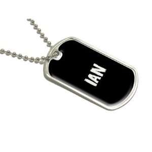 Ian   Name Military Dog Tag Luggage Keychain