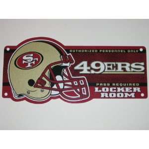 SAN FRANCISCO 49ERS 19 x 8 Plastic CLUBHOUSE LOCKER ROOM SIGN with 