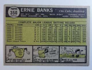 1961 TOPPS BASEBALL #350 ERNIE BANKS EM+  