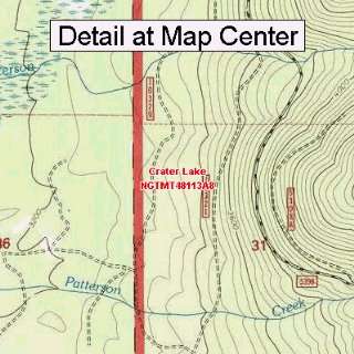 USGS Topographic Quadrangle Map   Crater Lake, Montana (Folded 