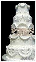 Swarovski Crystal Wedding Cake Tier Separator Set   8in and 10in Tier 