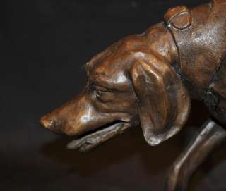 French Bronze Hound Dog Signed PJ Mene Dogs  