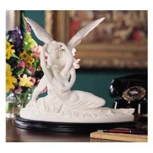  Italian Made Carrara Marble Cupid and Psyche Statue 