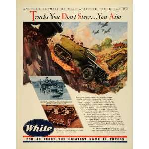 com 1942 Ad White Motor WWII War Production Military Armored Vehicles 