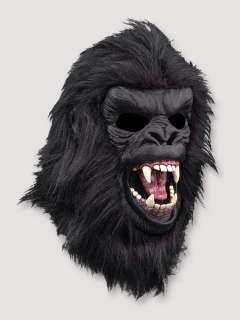 Gorilla Halloween Costume Latex Monkey Mask White or Black  