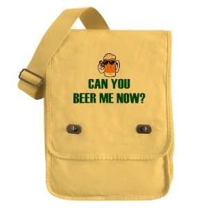   Field Bag Yellow Can You Beer Me Now Beer Mug 