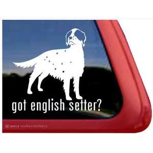  Got English Setter? ~ English Setter Vinyl Window Auto 