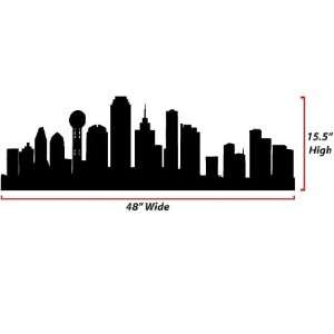    Dallas Skyline Silhouette  Large  Vinyl Wall Decal 