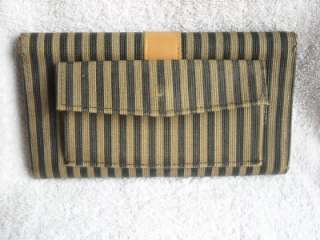 Classic Vintage FENDI Roma Italy stripe handbag purse + matching 