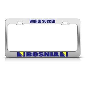 Bosnia & Herzegovina Bosnian Flag Sport Soccer license plate frame 
