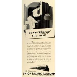  1942 Ad Union Pacific Railroad Middle Route World War II 