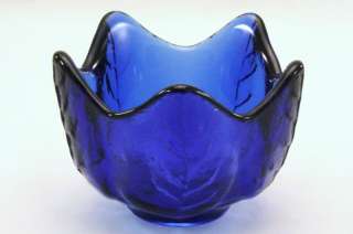 Vintage Cobalt Blue Candle Holder Votive Pretty Design  