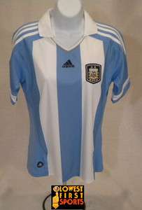 Argentina AFA National Soccer Home Jersey Adidas $75 V31303 New Womens 