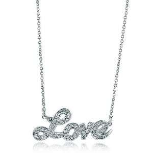   Necklace Cubic Zirconia CZ Love Pendant   Womens Necklaces Jewelry